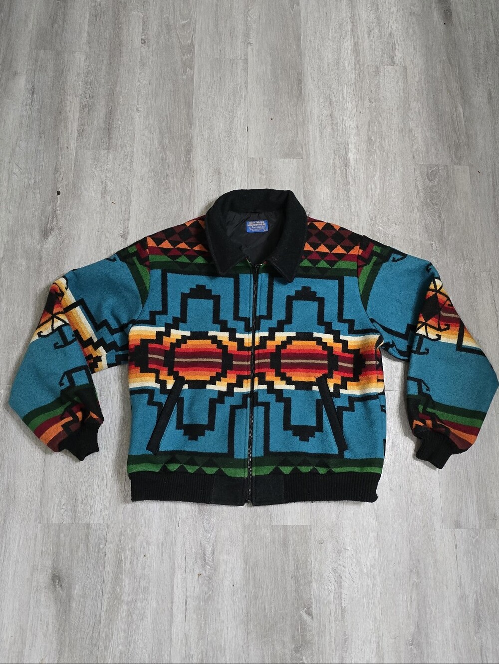 Vintage Pendleton High Grade Western Wear Jacket Mens Wool Aztec Southwestern XL